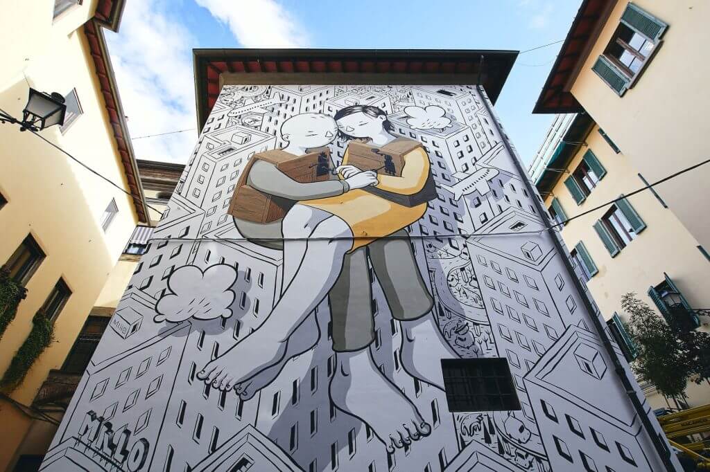 Pistoia contemporanea. Street art pistoiese. No Hesitation di Millo, artista mesagnese.